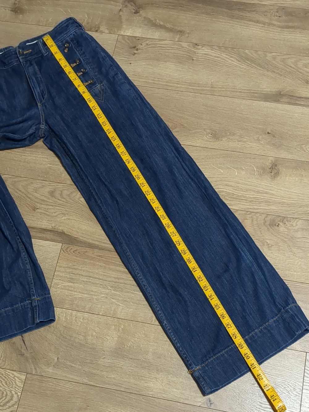 ANTHROPOLOGIE Pilcro Starboard Wide Leg Jeans Size 27 - Picture 10 of 14